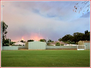 fire in the distance