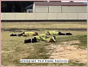 fire-fighters resting