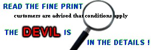 magnifying glass and read the fine print