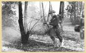 WWII British soldier charging with rifle