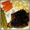 Steak Diane with vegies