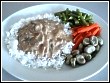 Tender Beef Stroganoff with vegetables